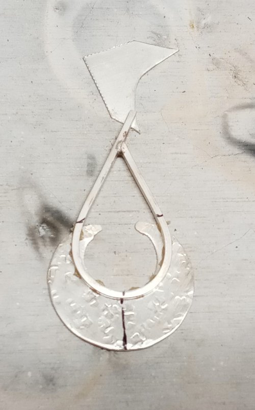 Judy Larson's Disc Cutter Earrings Remodel - , Metalwork, Cutting, Cutting Tool, Cutters, Filing, Finishing, Butane Torch, Soldering, Solder, Use a butane torch head on a butane canister